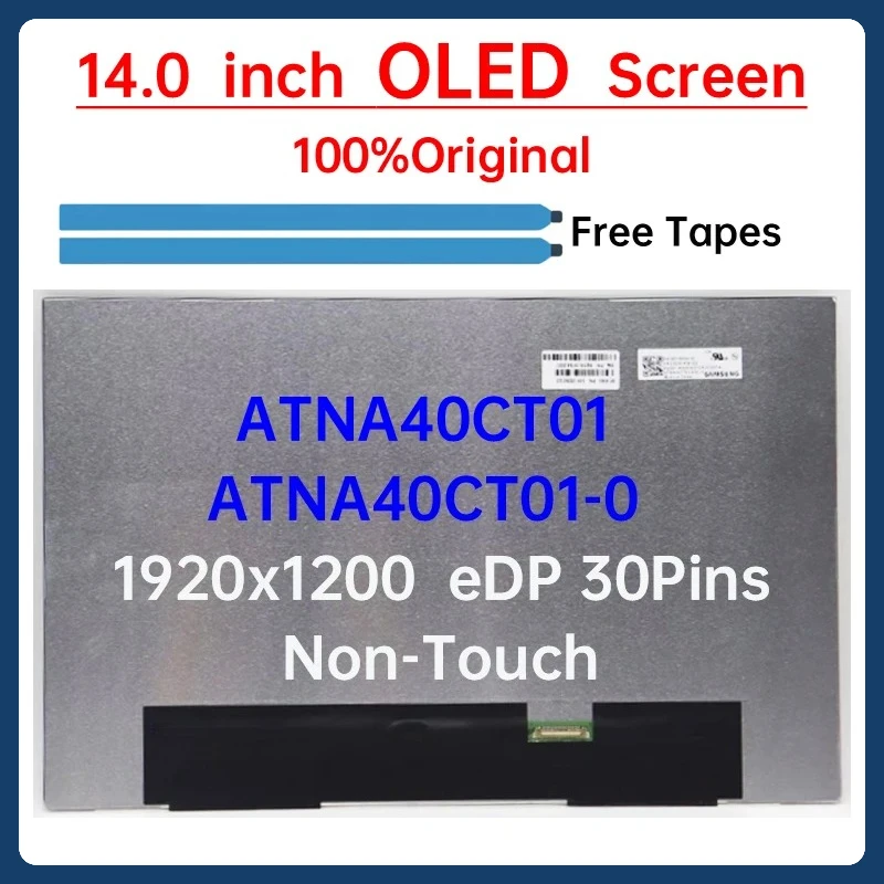 14 Inch Laptop LCD OLED Screen ATNA40CT01 ATNA40CT01-0 For Lenovo Yoga Slim 6 14IAP8 14IRP8 14APU8 14IRH8 Display Matrix Panel