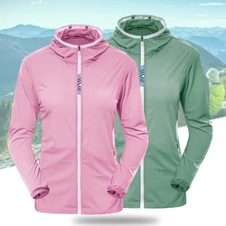 Giacca da corsa Anti-UV donna Trekking campeggio giacca da Trekking protezione solare cappotto in pelle giacca a vento da ciclismo antivento