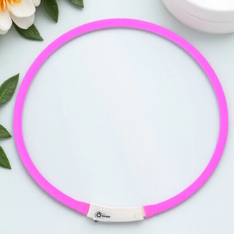 

1Pcs Luminous LED Pet Collar USB Rechargeable Night Safety Cat Kitten Dog Collar Flashing Glowing Light Warning Anti-Loss Unique