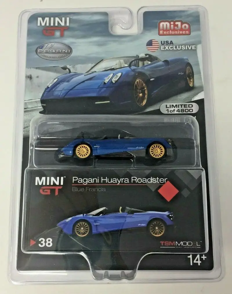 

Mini GT 1/64 MIJO PAGANI HUAYRA Convertible #38 alloy car model Collection pendant gift