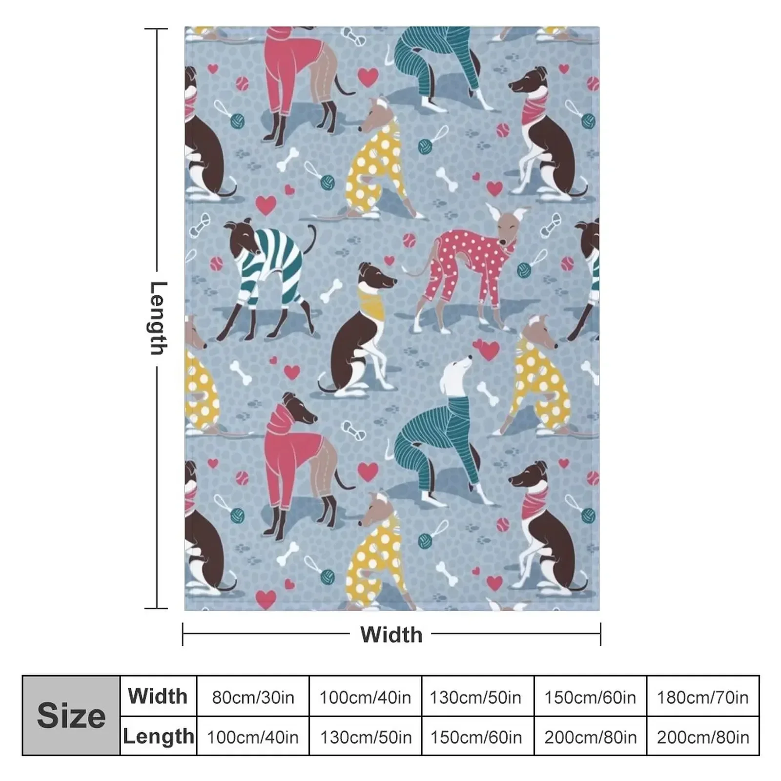 Greyhounds dogwalk // pale blue background Throw Blanket Blankets For Bed Nap Luxury Thicken Blankets