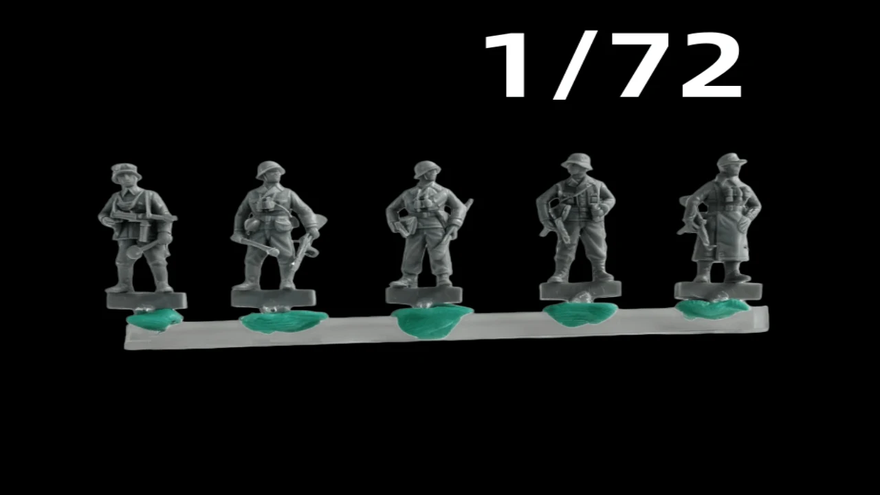

High Quality 1/72 Resin Model Kit Gk - Unpainted Throwing 4-Person Soldier Models for Collectors and Hobbyists