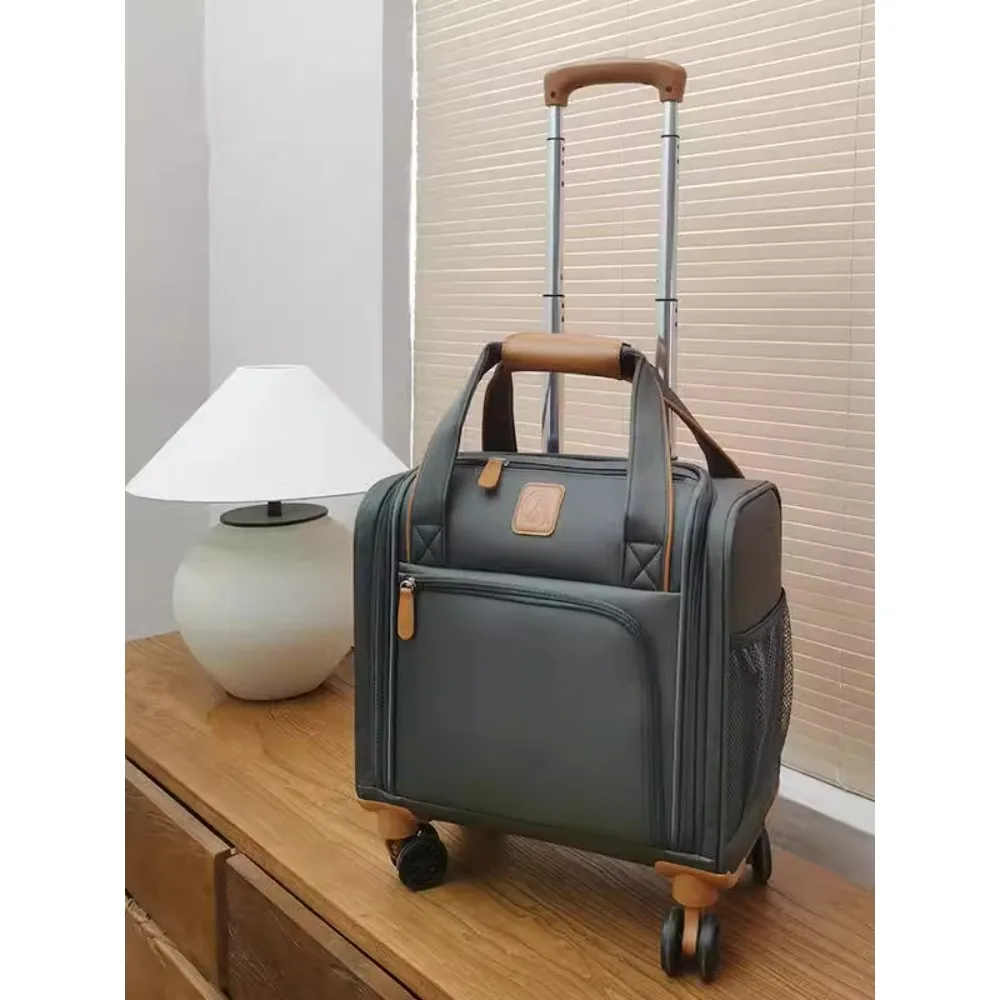 16-Inch boarding suitcase, suitcase, universal wheel short-distance ultra-light trolley case, anti-splashing Oxford cloth small.