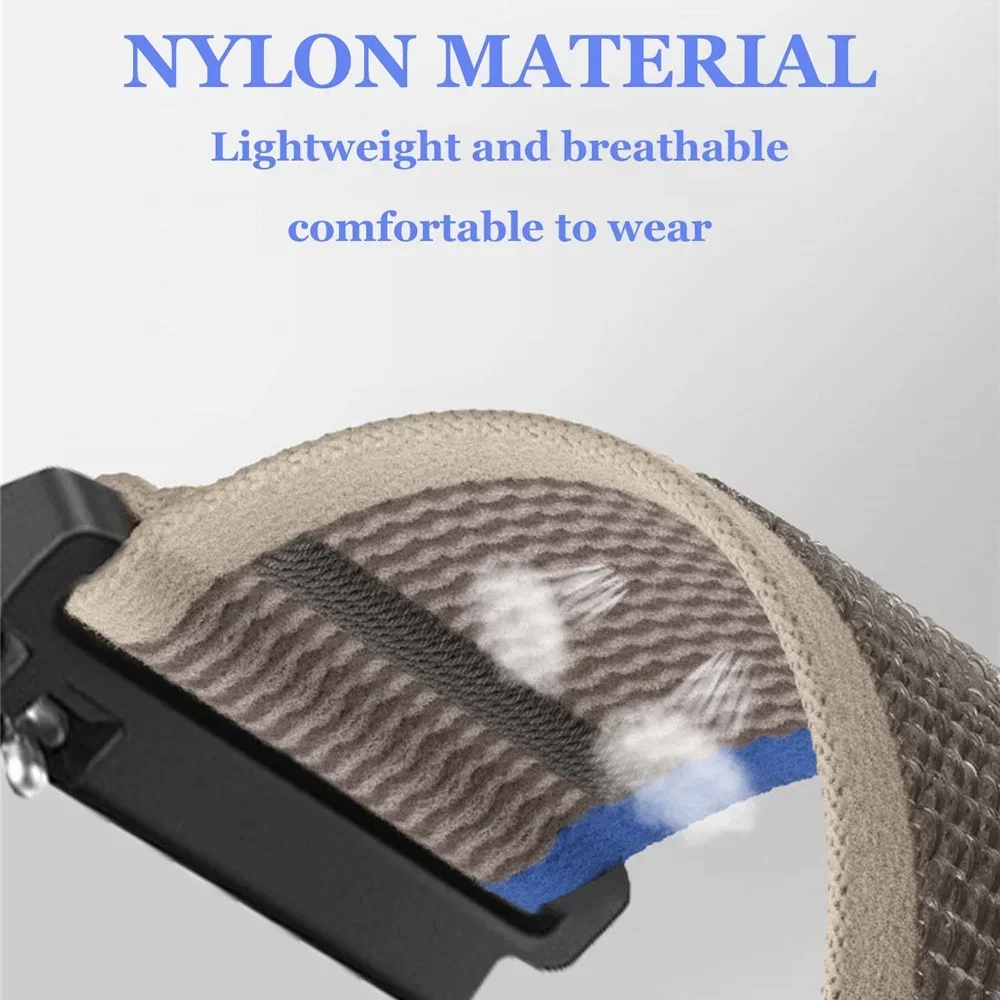 2pcs Nylon Velcro Bands for Amazfit T-Rex 3 Pro 48mm Strap for Men and Women view 3