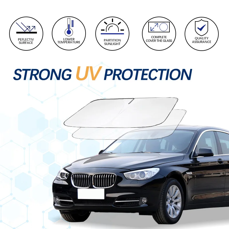 

Car Windshield Sun Shade For BMW 5 Series GT Sunshade Summer Visor Protector Foldable Blocks UV Rays Protection Accessories