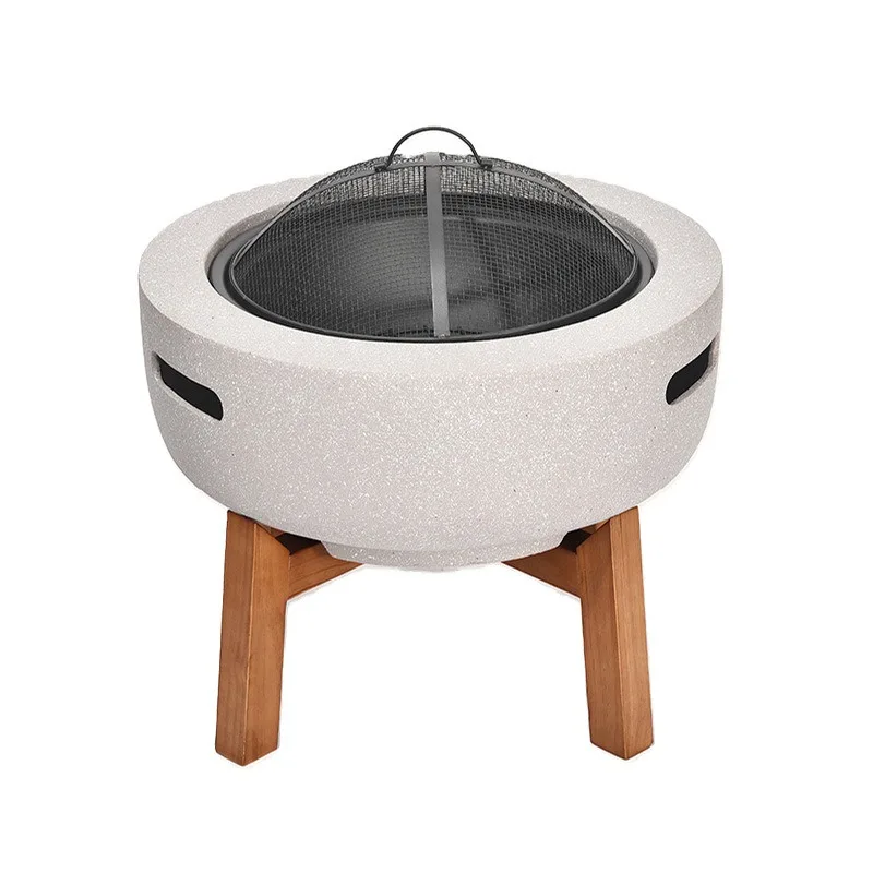 For Outdoor Indoor Tea Brewing and Barbecue Set Fire Pit Stove with Table for Winter Patio Home Use Roasting Milk Tea