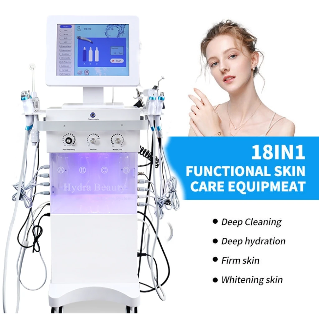 14/15 in 1 Hydra Piccola bolla Pulizia del viso Rafforzamento della pelle Rimozione dei punti neri Peeling dell'acqua Ringiovanimento della pelle Hydro Machine