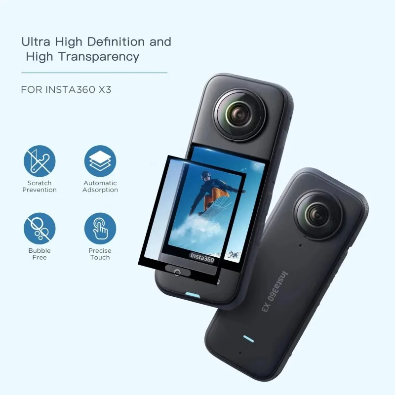 Accessories For Insta360 X3 Full Protection Lens Guard Screen Protector Storage Bag Silicone Case Lens Cap Protective Frame
