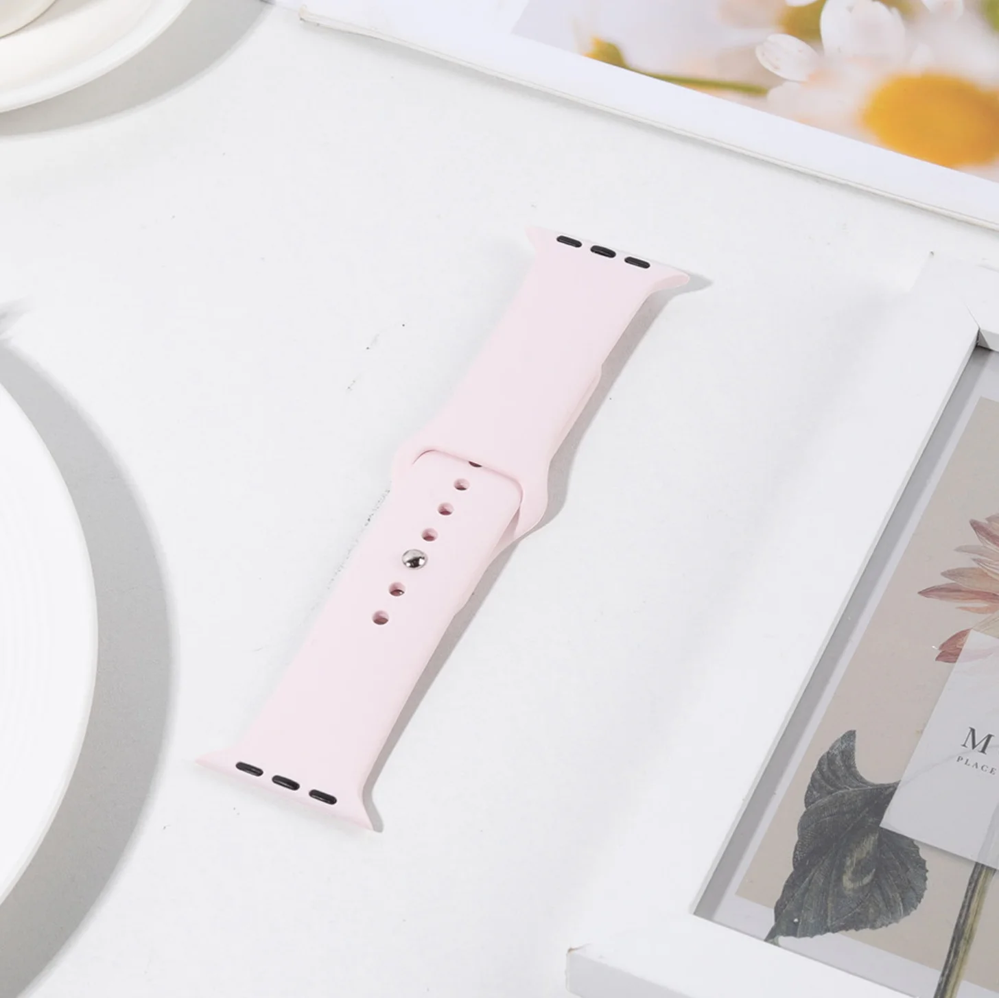 Silikonarmband für Apple Watch, 40 mm, 44 mm, 45 mm, 46 mm, 41 mm, 42 mm, 38 mm, Armband, Correa, iWatch Series SE 12/6/7/8/9/11, Ultra, 4 Armbänder, 49 mm. – Detail 2