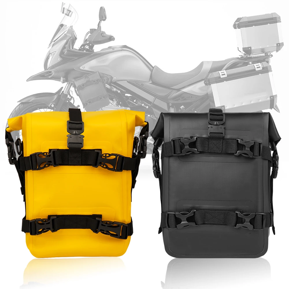 2PCS Motorrad Stoßstangen Tasche Wasserdichte 5L-8L Motorrad Seite Rahmen Tasche Motorrad Crash Bar Tasche Universal Werkzeuge Lagerung tasche – Detail 23