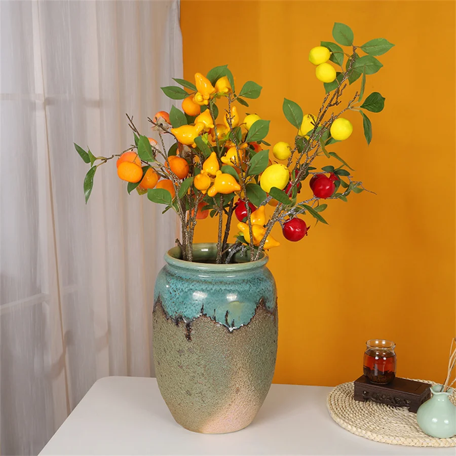 

Simulation Fruit Living Room Home Decoration Ornaments Artificial Orange Lemon Christmas Flowers New Year Flowers Arrangement