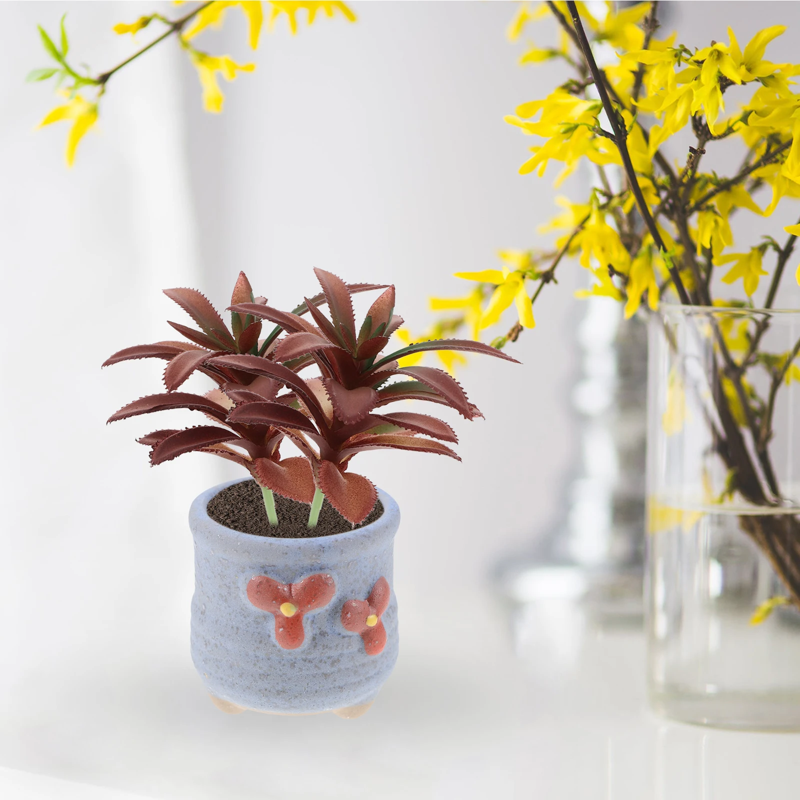 

6Pcs Simulation Plants Artificial Succulents for Home Decor Table Centerpieces Faux Flower Arrangements Indoor