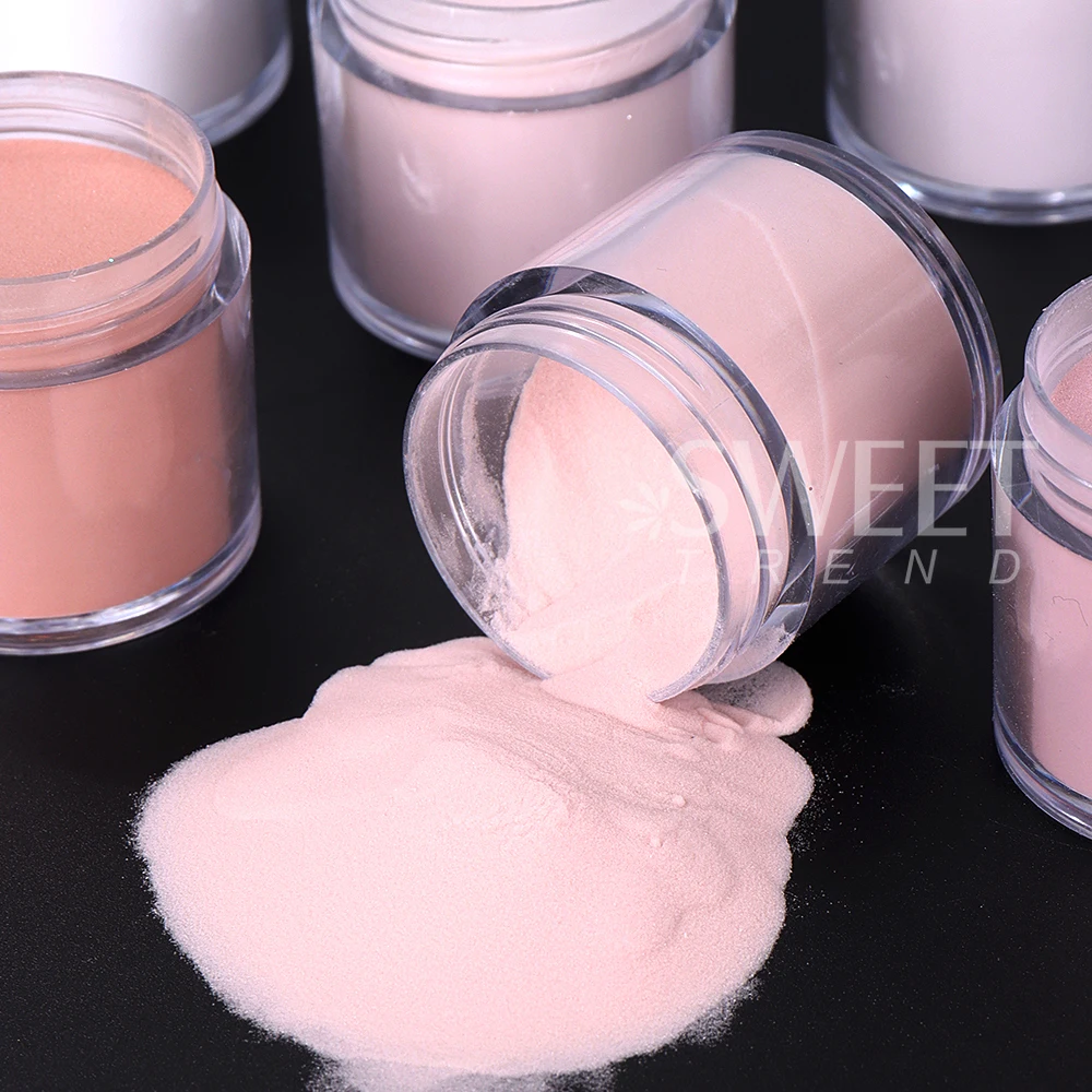 Poudre acrylique professionnelle pour ongles, 6 couleurs, rose, marron, blanc, Nude, polymère pour pointes 3D françaises, sculpture, Extension d'ongles, poudre acrylique
