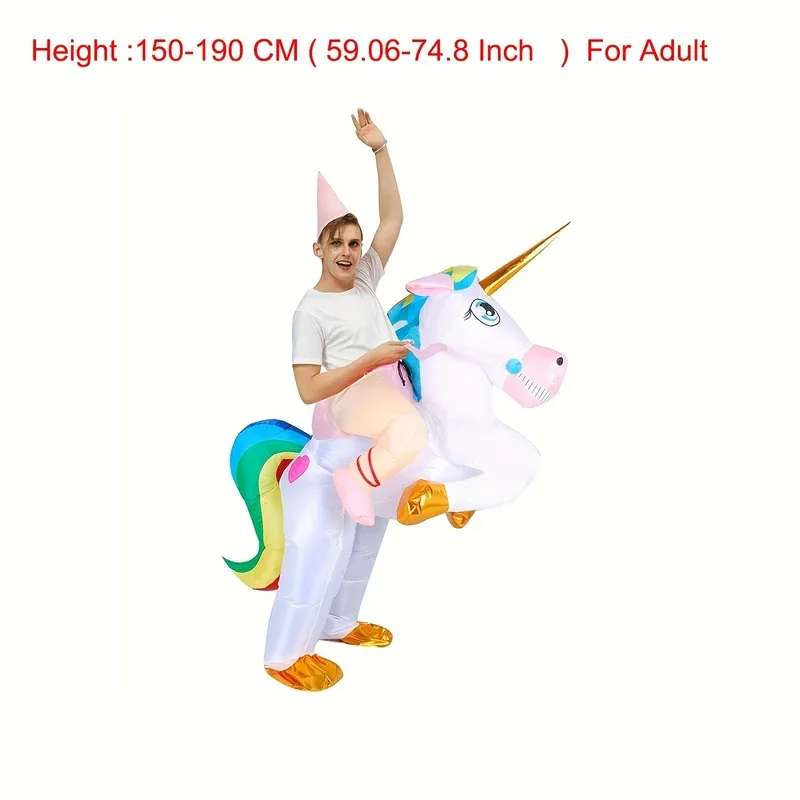لطيف يونيكورن نفخ زي هالوين حزب تأثيري ازياء حزب اللباس لجميع القديسين، عيد الفصح عيد الميلاد