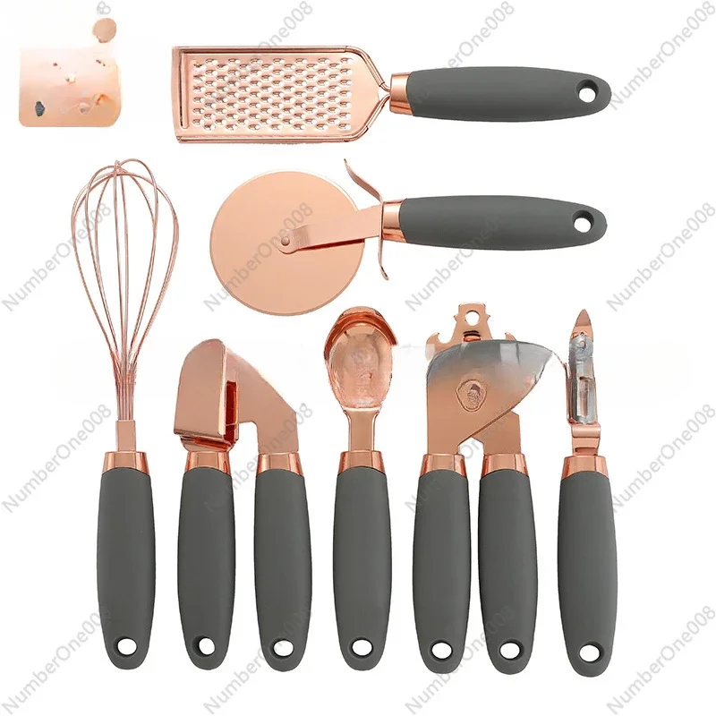 

Лидер продаж, набор кухонных гаджетов из 7 предметов, открывалка для консервных банок из нержавеющей стали, ложка для мороженого, инструменты для резки пиццы и выпечки