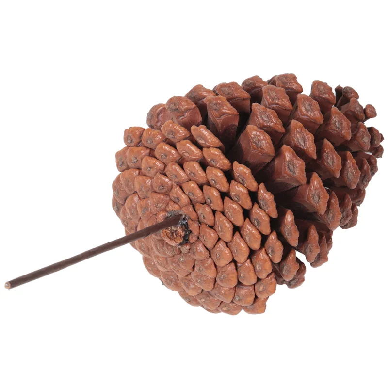 

AED4-12Pcs Natural Pine Cone Picks Christmas Pinecone Sprays Medium Pinecones Picks With Wired Stems 8.3 Inch Tall For Xmas