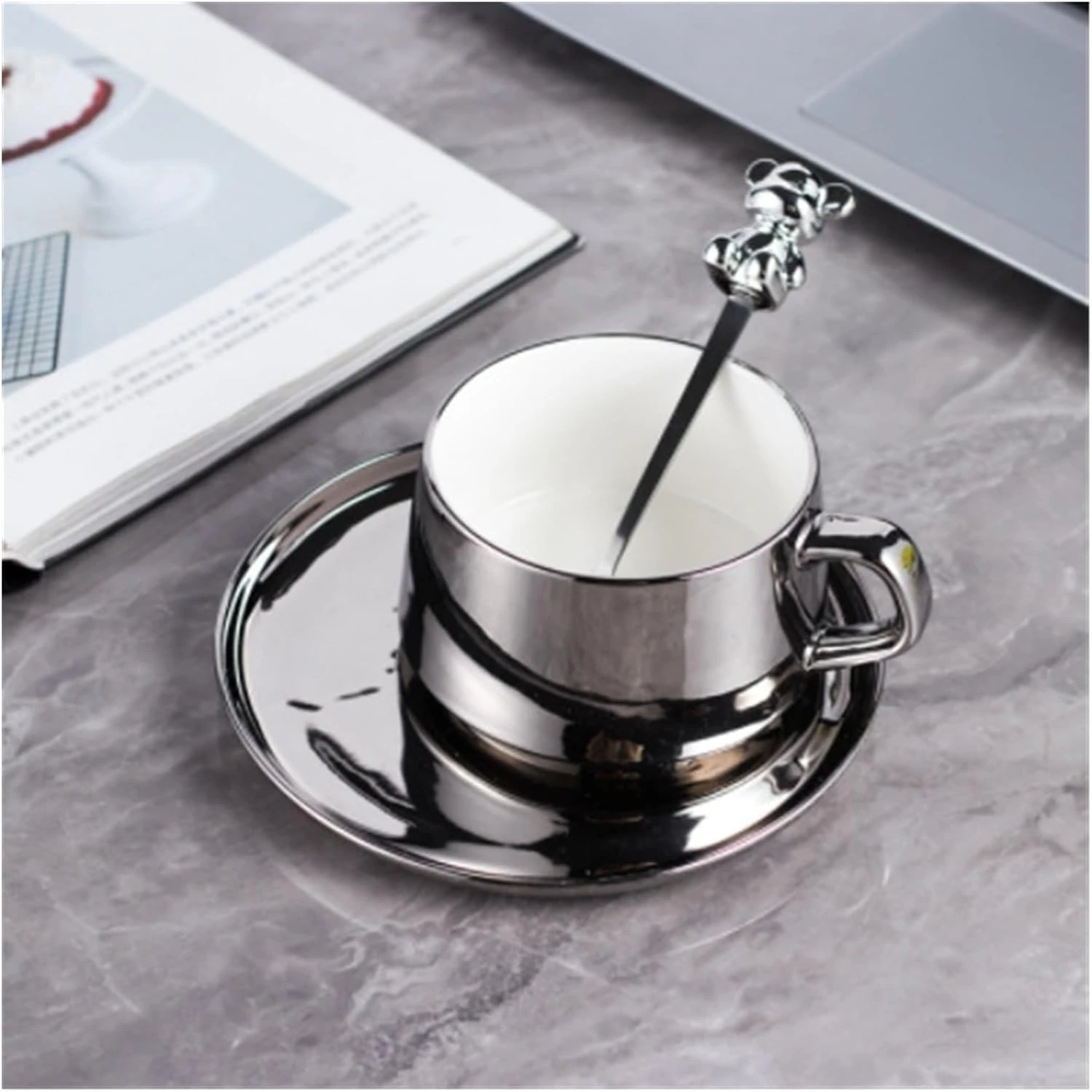 

Elegant Exquisite Nordic High-Value Ceramic Coffee and Tea Cup Set - Simple, Beautiful Design - Premium Quality Drinkware for Co