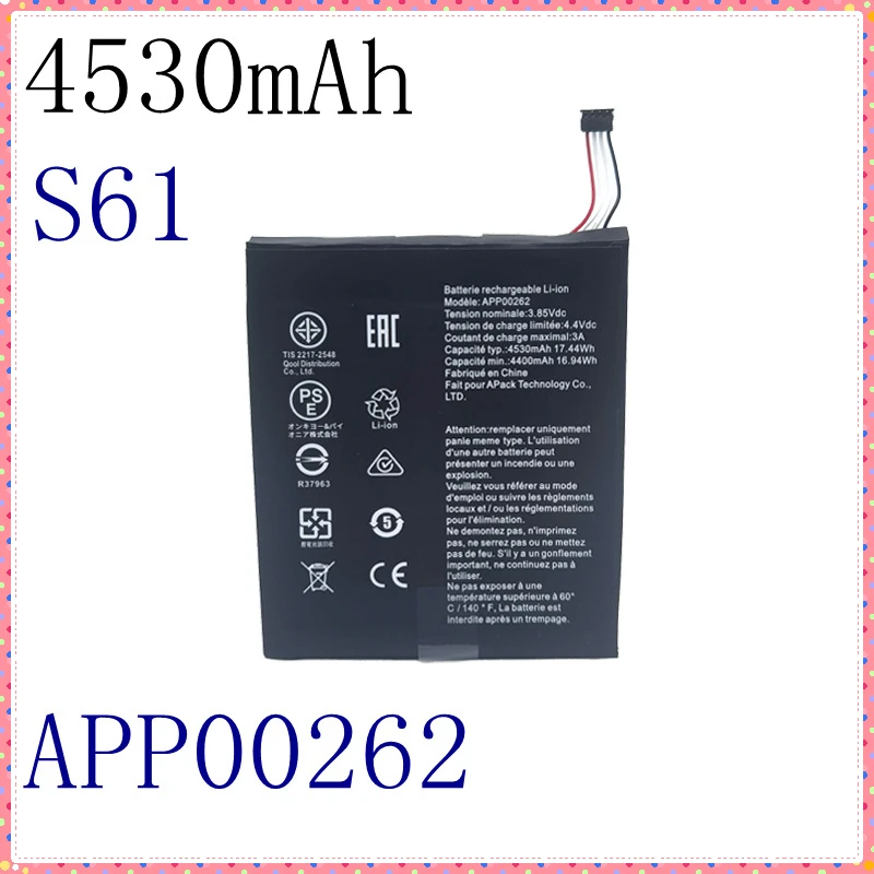 APP00262 Battery New Battery 3.85V 4600/4530mAh for Caterpillar Cat S61 Mobile Phone Batteries