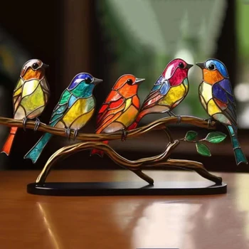 Colorful Acrylic Bird Desktop Ornament 1