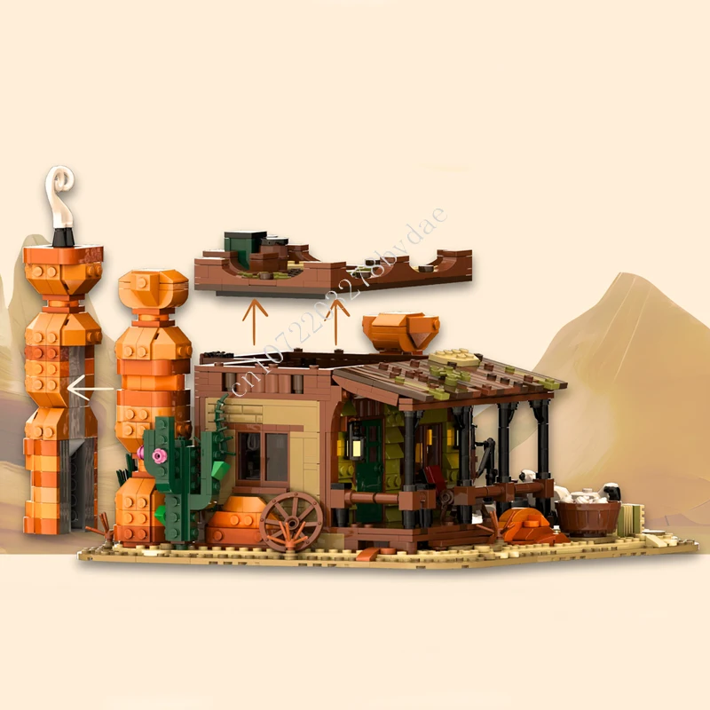 1604 pièces Red Rock Ranch MOC créatif vue sur la rue modèle blocs de construction Architecture bricolage éducation assemblage modèle jouets enfants âges