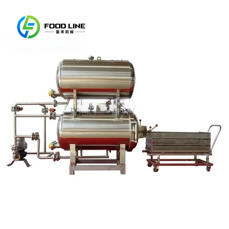 Customize Double Layer Water Bath Retort Machine Touch Control High Temperature Sterilizer For Canned Jar Retort Pouch