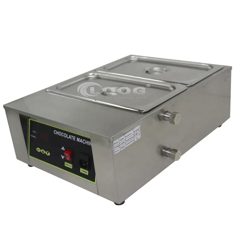 

High Quality Kitchen Food Tempering Equipment Best Electric Commercial Double Pots Digital Chocolate Melting Machine Price