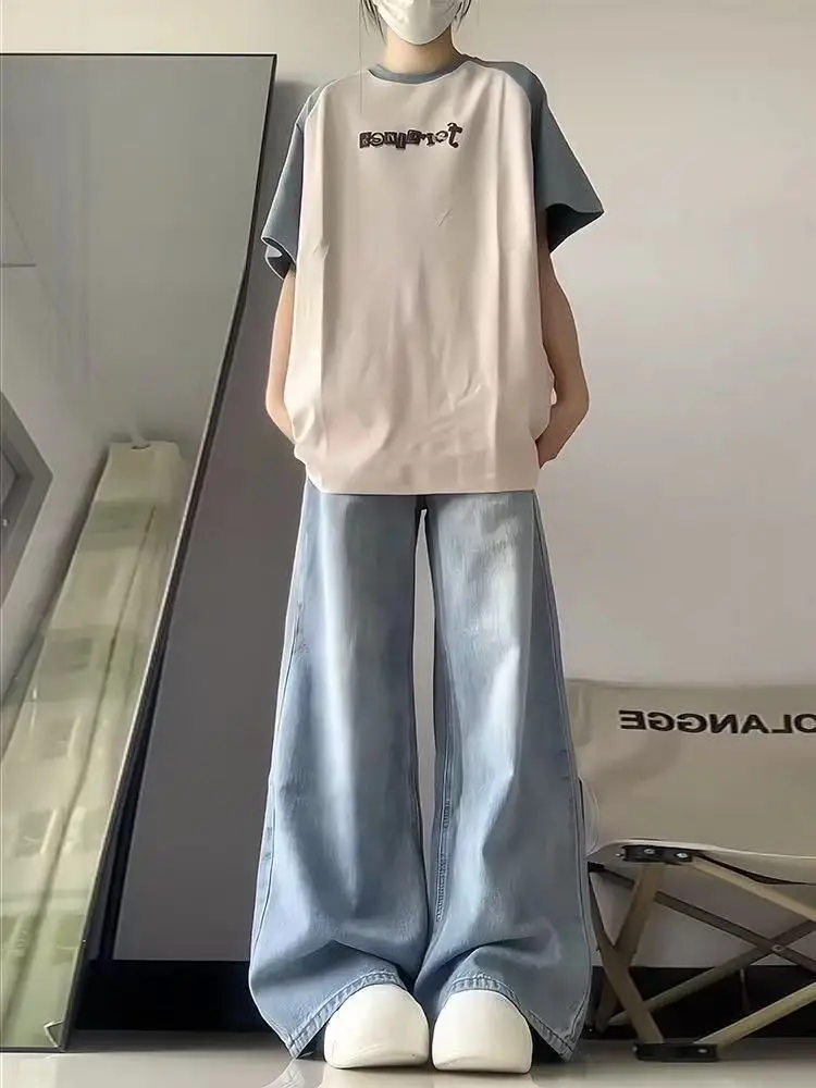 

Flared Trousers White Jeans Street Style Kawaii Cute Sweet Japanese Harajuku Korean Female Clothing Denim Fashion Aesthetic