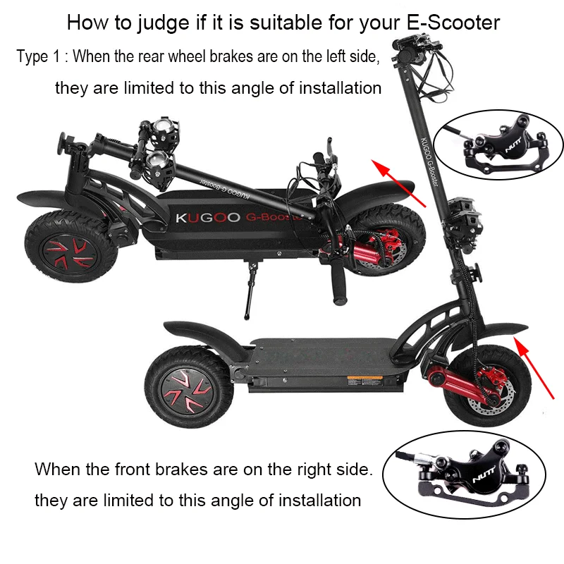 NUTT E-bike brake Hydraulic Disc brake 2 Pin Power Off Cable Electric Scooter bicycle for KUGOO G-booster Scooter Clamp