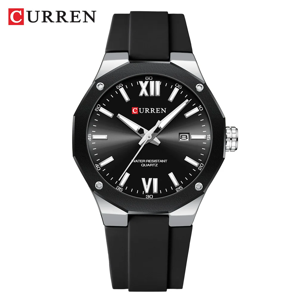 CURREN 8635, лучший бренд, мужские силиконовые часы, кварцевые мужские часы, спортивные водонепроницаемые часы, ночник с датой, Relogio Masculino CURREN 8635, лучший бренд, мужские силиконовые часы, кварцевые мужские часы, спортивные водонепроницаемые часы, ночник с датой, Relogio Masculino