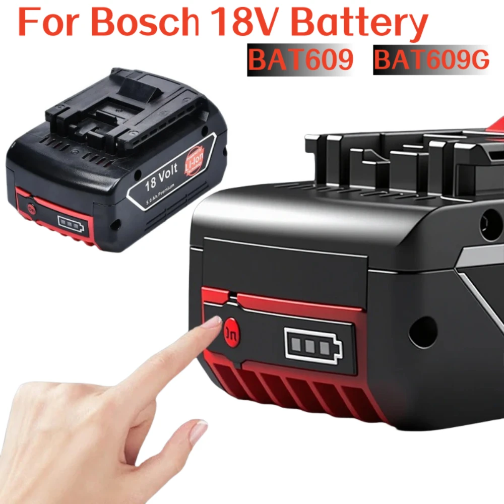

18V Replacement Battery for Bosch BAT609 BAT618 GBA18V80 NEW 4.0Ah/5.0Ah/6.0Ah 18650 Cell Professional Tools.