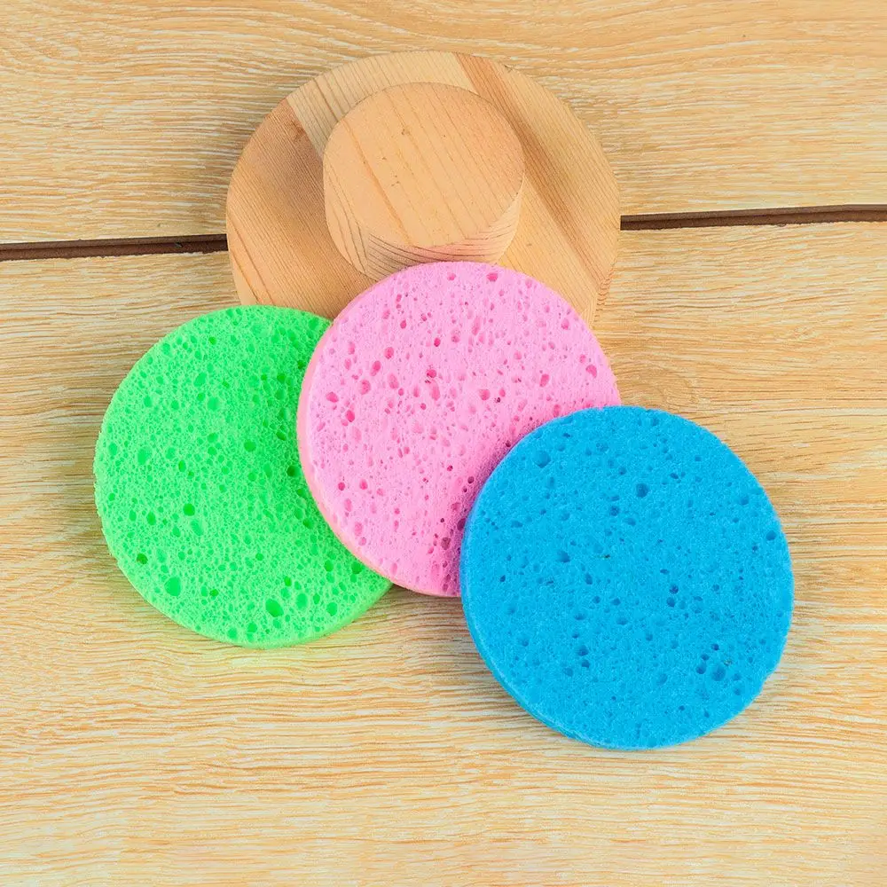 

5Pcs Soft Exfoliator Skin Care Body Facial Cleaner Cleansing Sponge Compress Puff Face Wash Pad