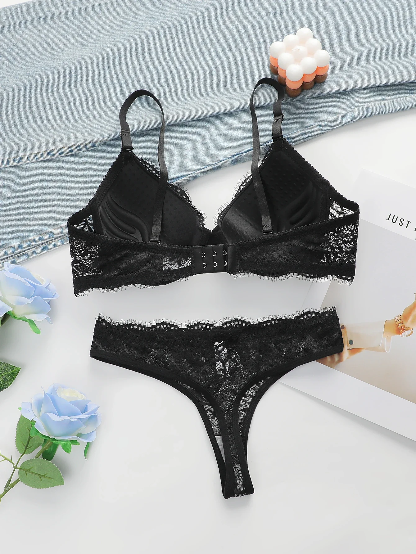 High Quality Simple And Sexy Lace Women's Push Up Two-piece Bra And Underwear A3107