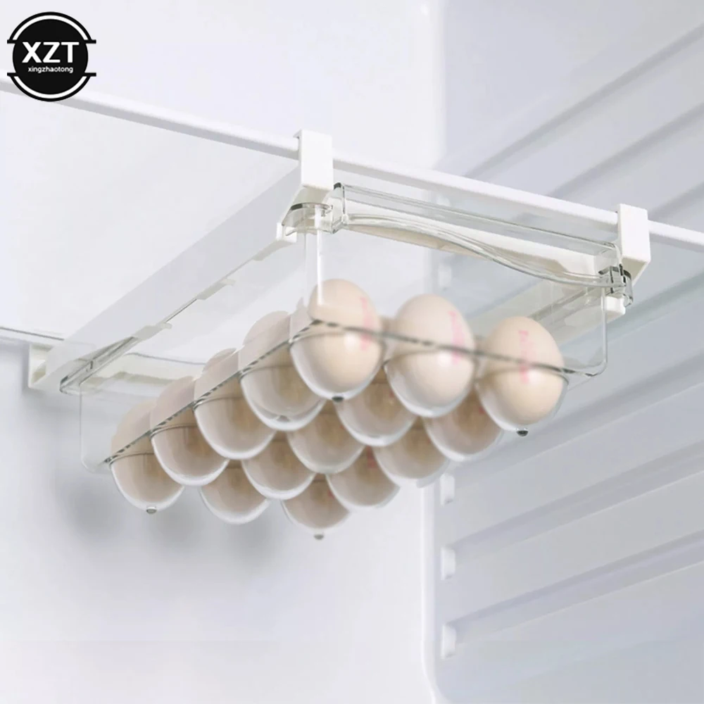 Fridge Drawer Box Eggs Fruit Vegetable Food Storage Slide Tray Case Refrigerator Divided Holder Hanging Shelf Kitchen Organizers