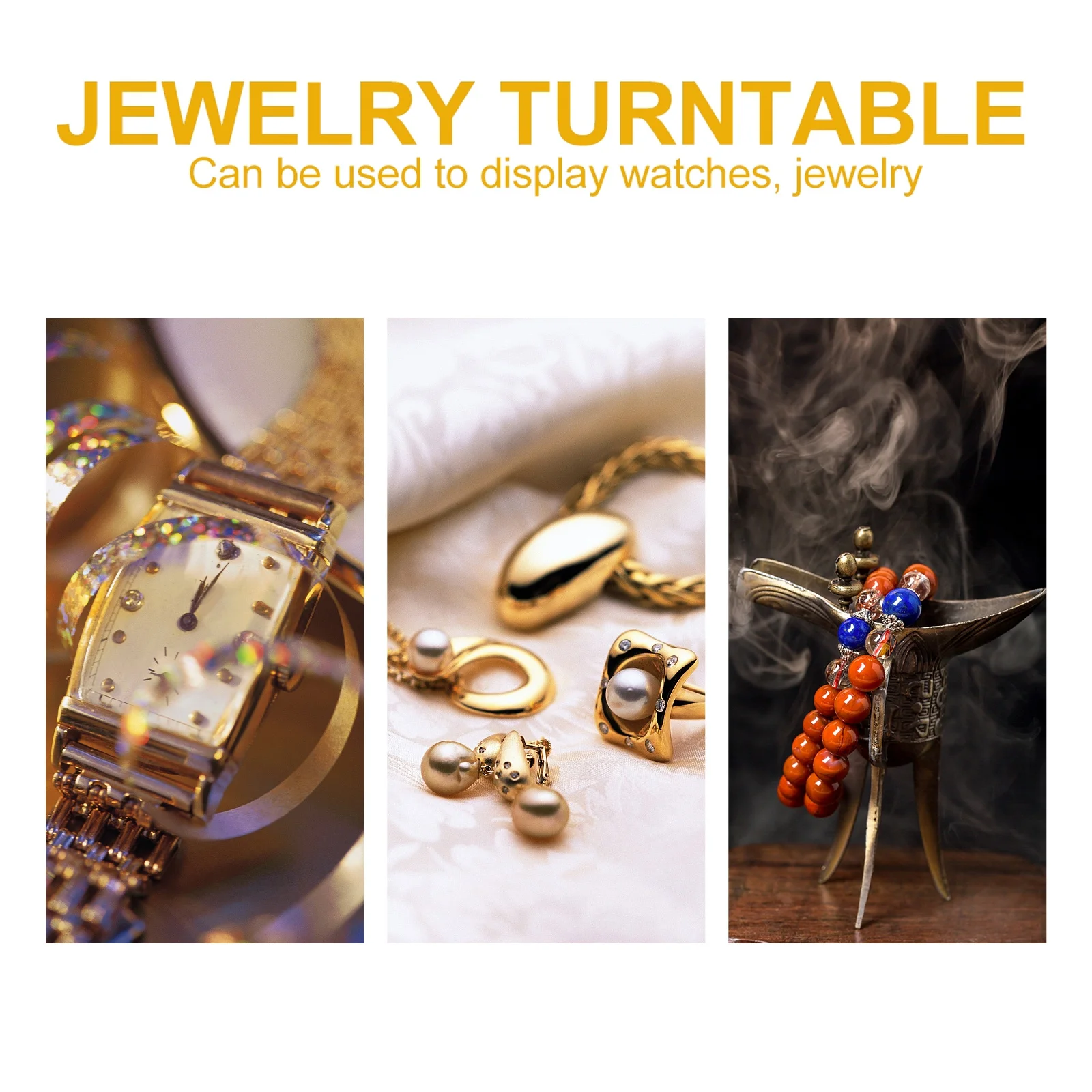 

1Pcs Jewelry Display Stand Solar Rotatable Plastic Jewelry Rotating Display Rack Energy Saving Solar Rotating Stand