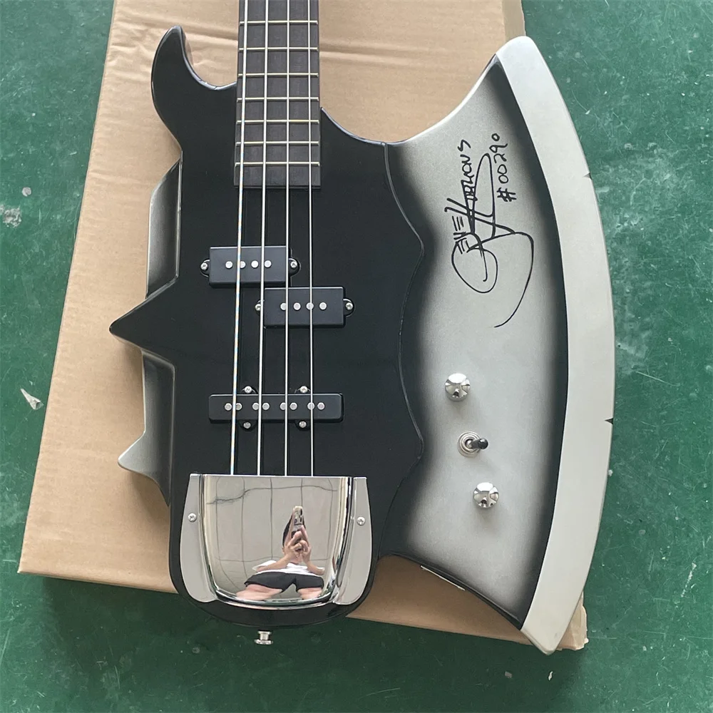 In Stock Free ShippingForestwind guitar Gene SIMMON Axe 4 strings Bass Electric musical instrument shop Real picture electric