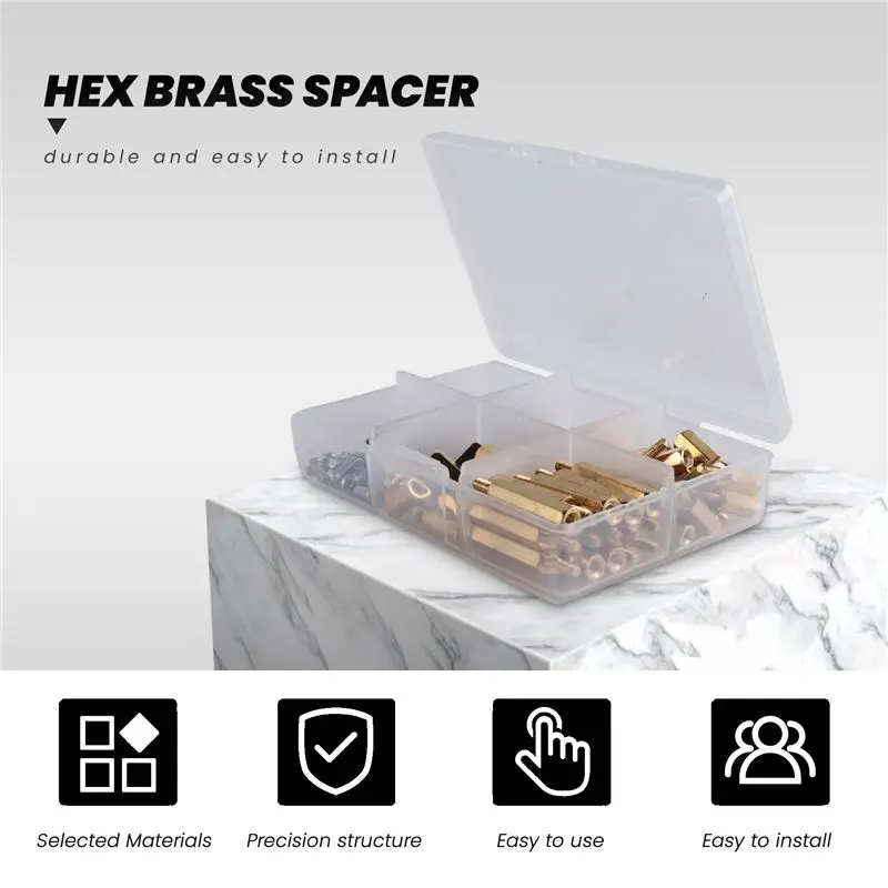 Ingenious-120Pcs Installation Tool For Raspberry Pi 4 Model B/3B+/3B M2.5 Series Hex Brass Column/Nuts+Screws Accessories Kit