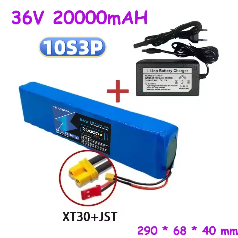 Batterie Pour Moto Et Scooter, 10S3P, 36V, 20000mAh, 18650,  Haute Puissance Et Capacité 36V