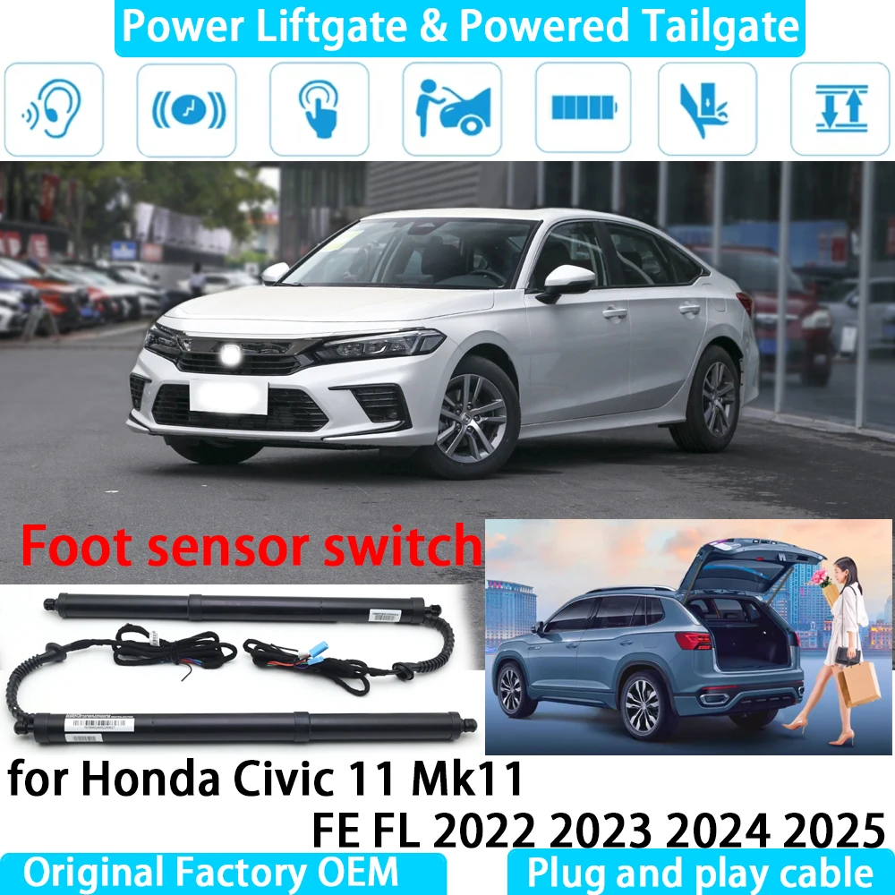 

for Honda Civic 11 Mk11 FE FL 2022 2023 2024 2025 Automatic Electric Power Liftgate Powered Tailgate Strut Tail Gate Lift System
