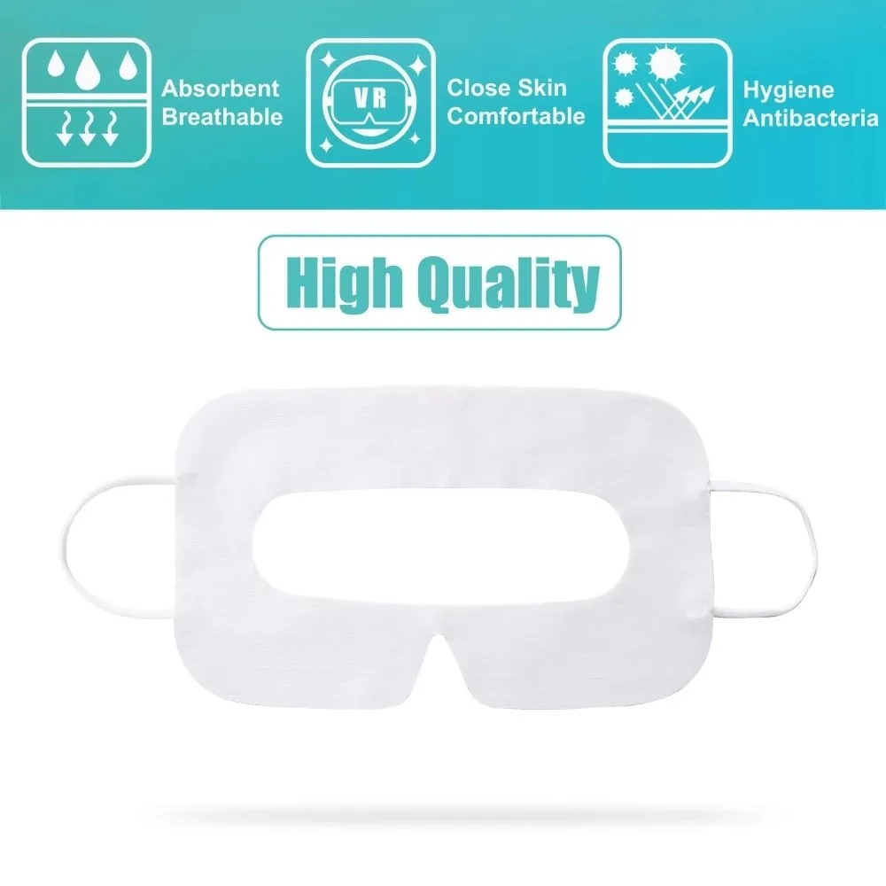100Pcs Disposable Facial Mask Breathable Hygiene Eye Pad VR Eye Mask Non-woven Fabric 3D Virtual Reality Glass Eye Cover