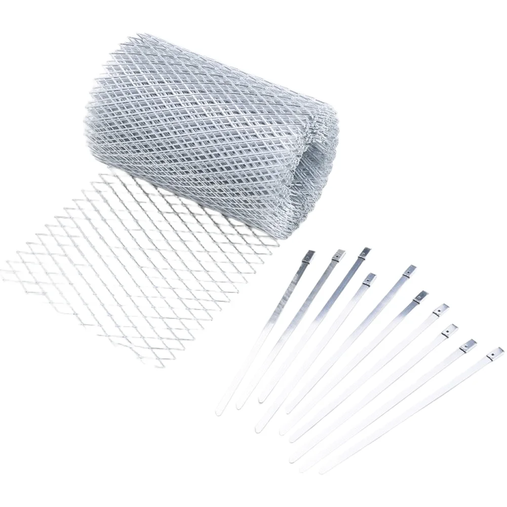 Aluminum Gutter Guard Mesh for For EAVE Protection with Clips to Prevent Leaf and Debris Clogging on Roof Gutters