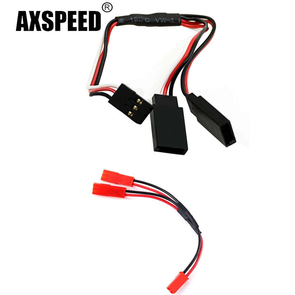 

AXSPEED 120MM/175MM/210MM/310MM Y Extension Cord Cable Lead Wire Lead 1 to 2 JST/JR Male to Female For Rc Helicopter Drone Car