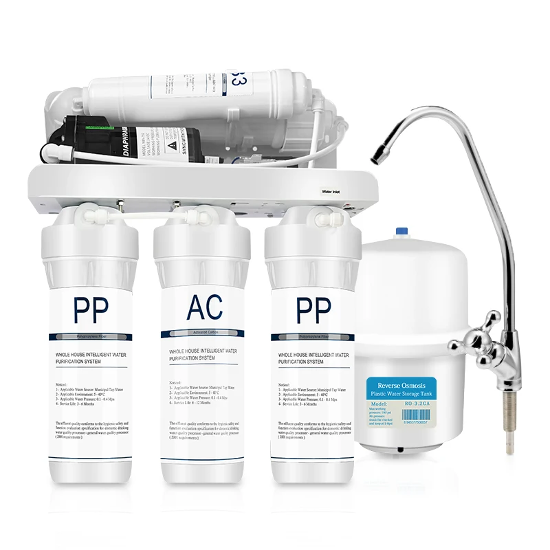 75GPD Portable 5 Stages Under Sink Reverse Osmosis System Water Purifier