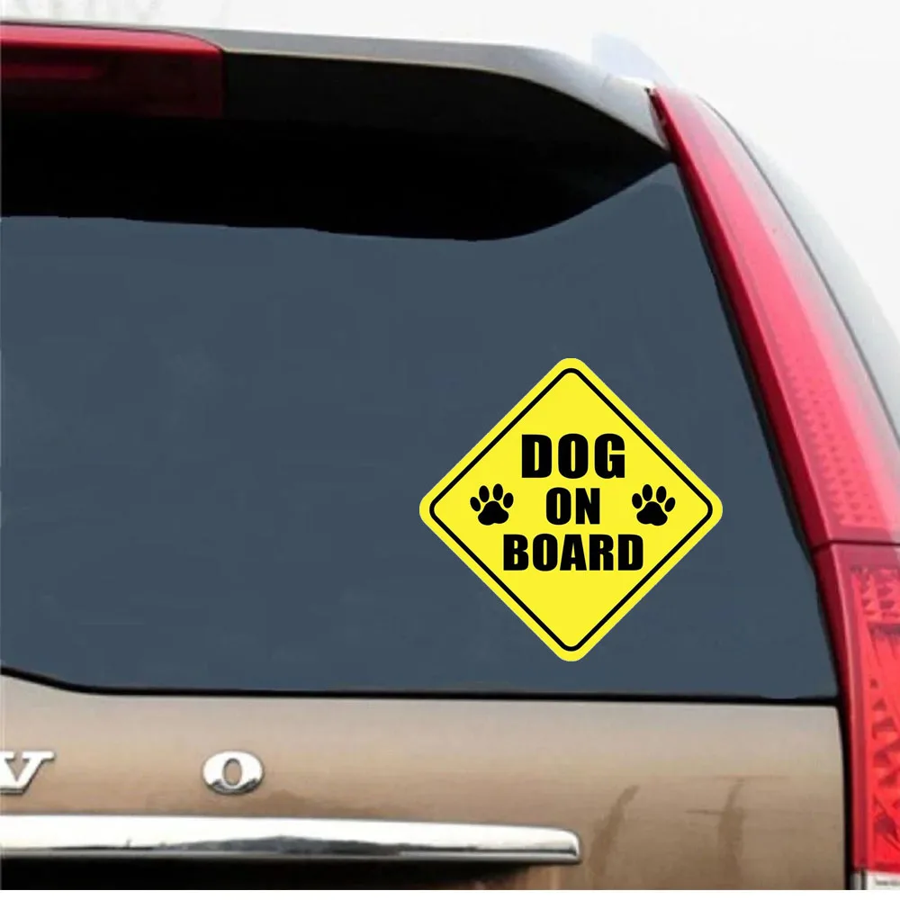 

Car Vinyl Decal Warning Dog on Board Sticker Waterproof Removable for Car Motorcycle Laptop Auto Body Decoration