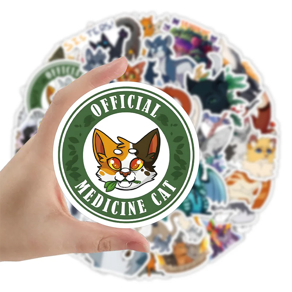 

50/100PCS Cartoon Cool Warriors Cats Graffiti Stickers Personalized DIY Refrigerator Scrapbook Diary Luggage Decal Toy Gift