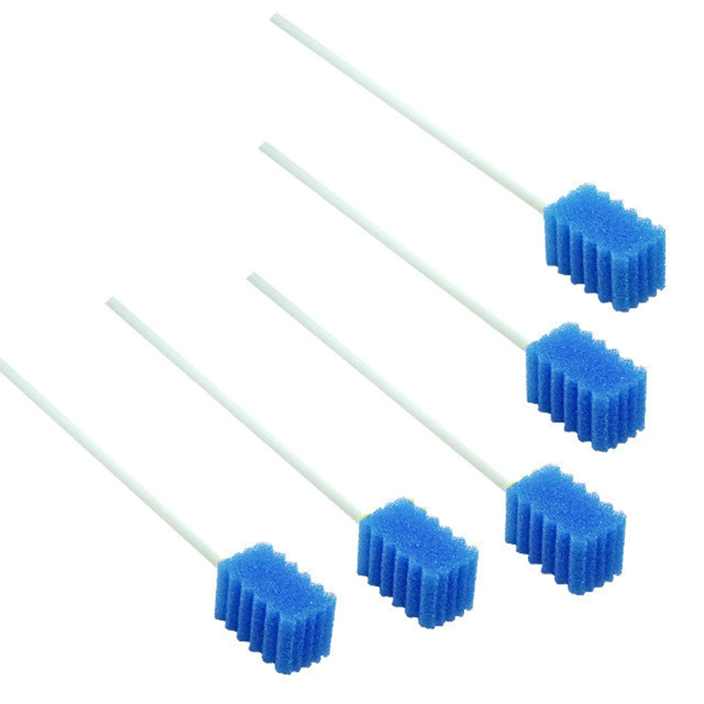 100pcs Disposable Sterile Medical Oral Care Swabs Surgical Foam Brush Stick Cleaning Oral Sponge Stick Oral Care Products