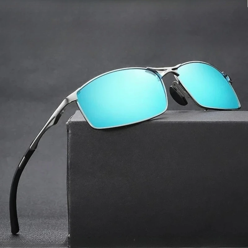 

Polarized Sun Glasses Metal Frame Photochromic Lenses Night Vision Sunglasses Suitable for Sport Cycling Fishing Driving Camping