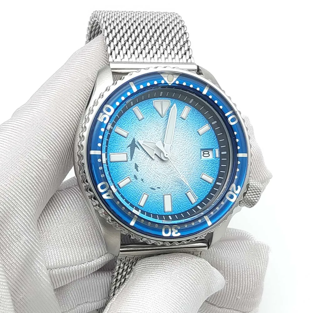 Men\'s Casual Fashion Watch NH35 Movement Sapphire Glass Gradient Blue Sterile Dial Men\'s Mechanical Watch