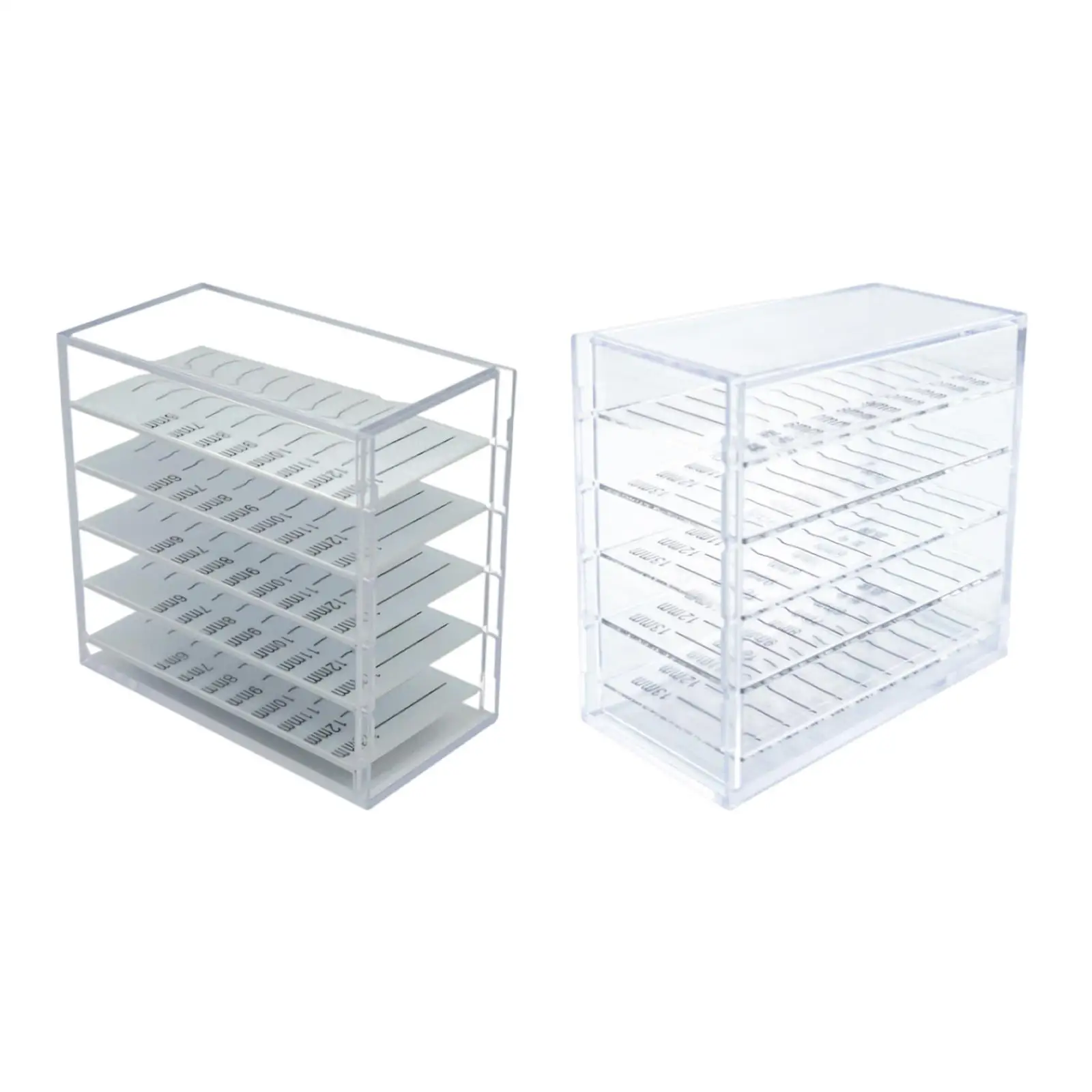 Makeup Cosmetic Lash Display Container Shatter Proof Eyelash Storage Box for Eyelash Extensions Tools