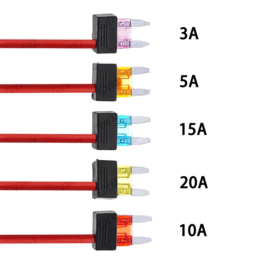 1PCS 12V 3A 15A 20A Car Fuse Holder Add-a-circuit TAP Adapter Mini ATM APM Blade MINI Simple Safety Device 5A 10A 