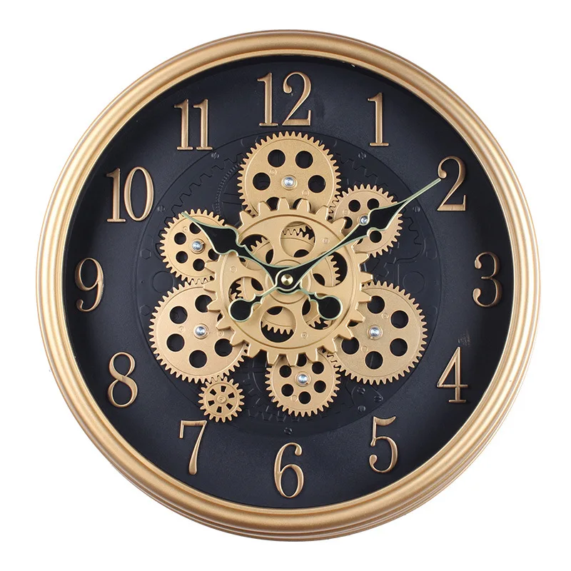 

38CM Creative Dynamic Gear Clock Living Room Nordic